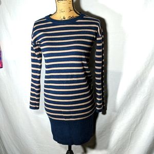 Joie Cashmere/ Wool Blend, Striped, Long Sweater.  Size XS